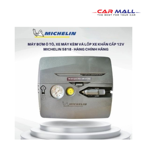 Máy bơm kiêm vá lốp mini michelin 5818
